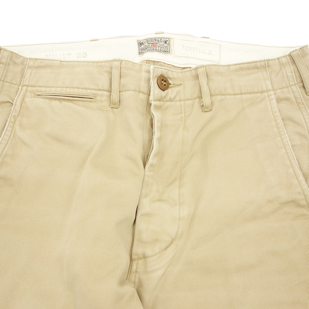 【BUZZ RICKSON'S×fennica】バズリクソンズ フェニカ別注 USARMYチノ fennica Khaki シンチバック ベージュ サイズ28