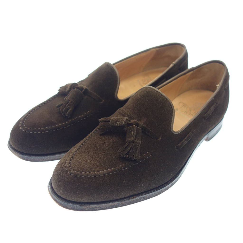 【CROCKETT&JONES】クロケット&ジョーンズ タッセルローファー スエード CAVENDISH3 サイズ UK6E 375ラスト