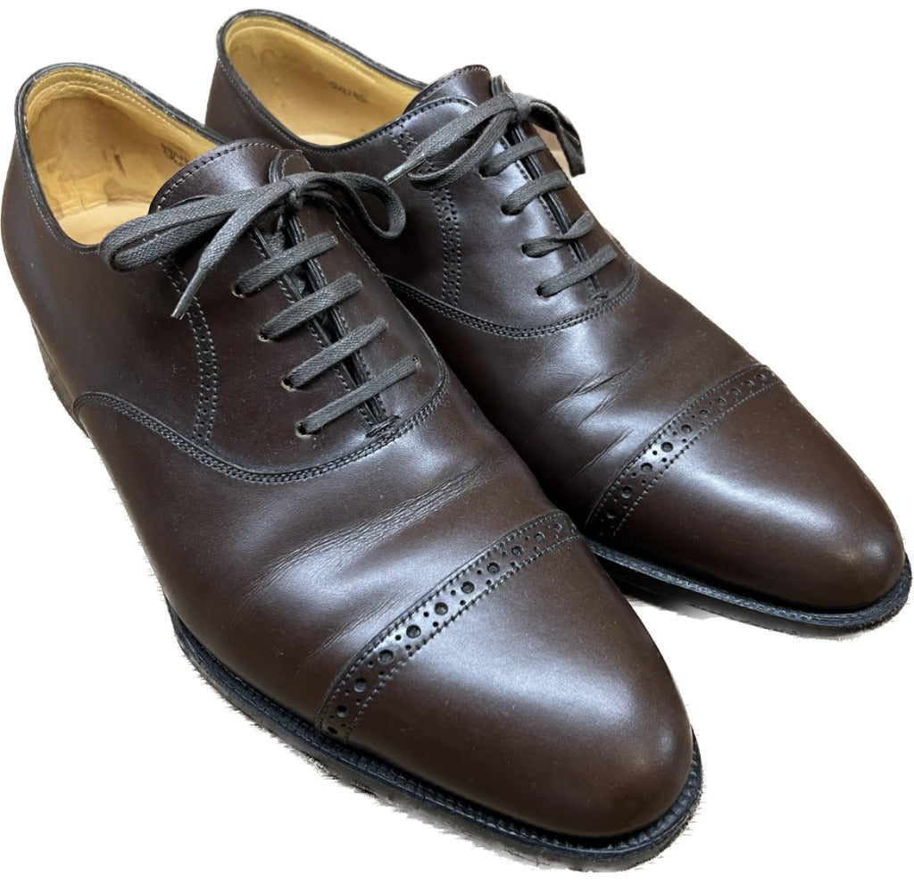 【JOHN LOBB】ジョンロブ フィリップⅡ パンチドキャップトゥ カーフ ブラウン サイズ UK5.5E 7000ラスト