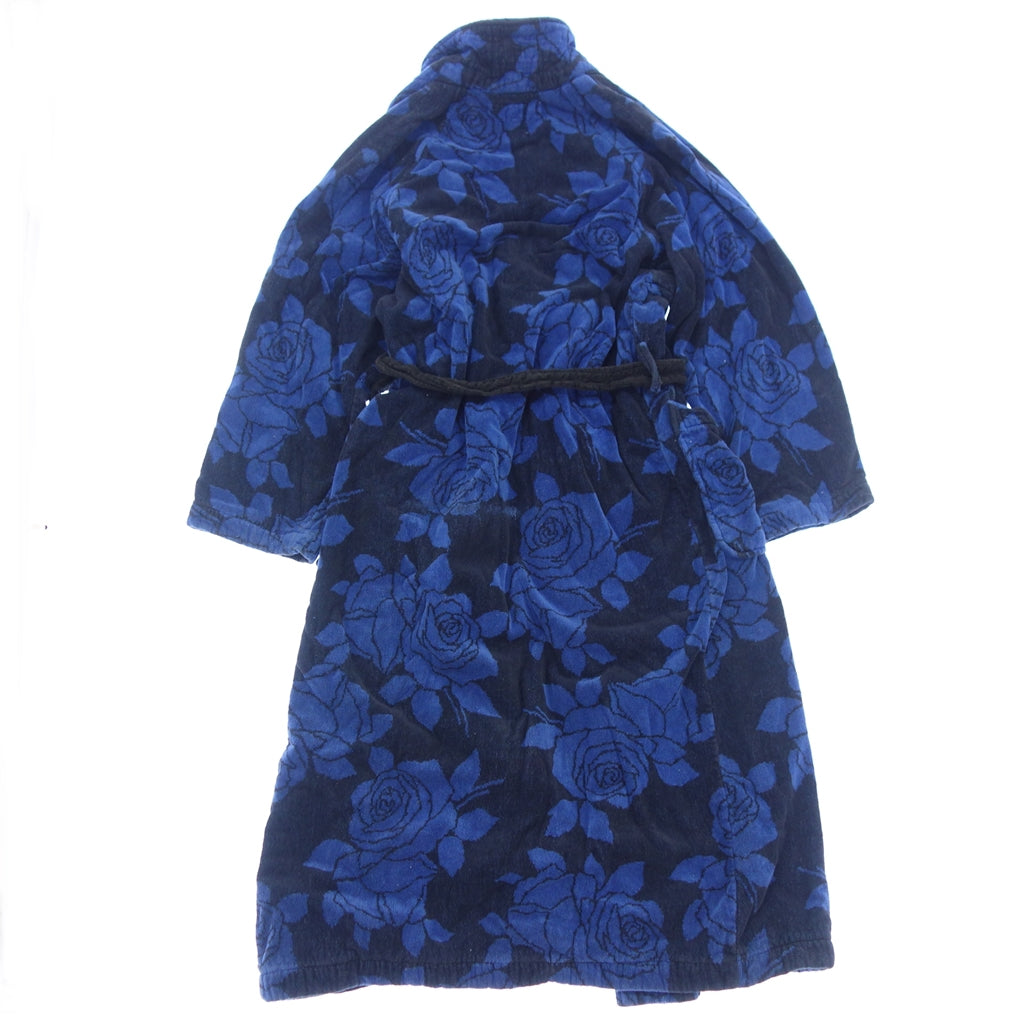 【YVES SAINT LAURENT】イヴサンローラン 90年代 コットンガウンコート ネイビー サイズ L