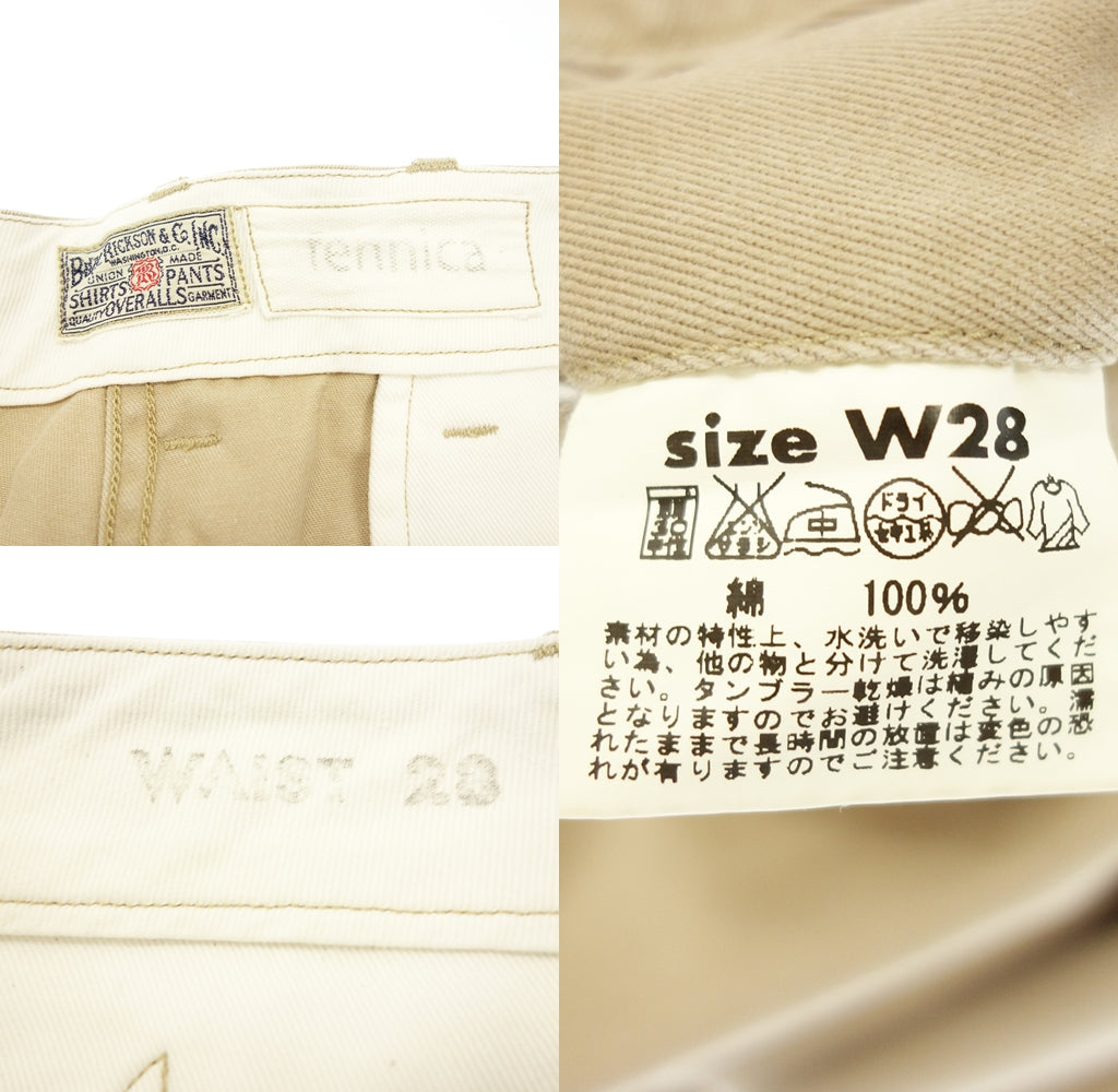 【BUZZ RICKSON'S×fennica】バズリクソンズ フェニカ別注 USARMYチノ fennica Khaki シンチバック ベージュ サイズ28