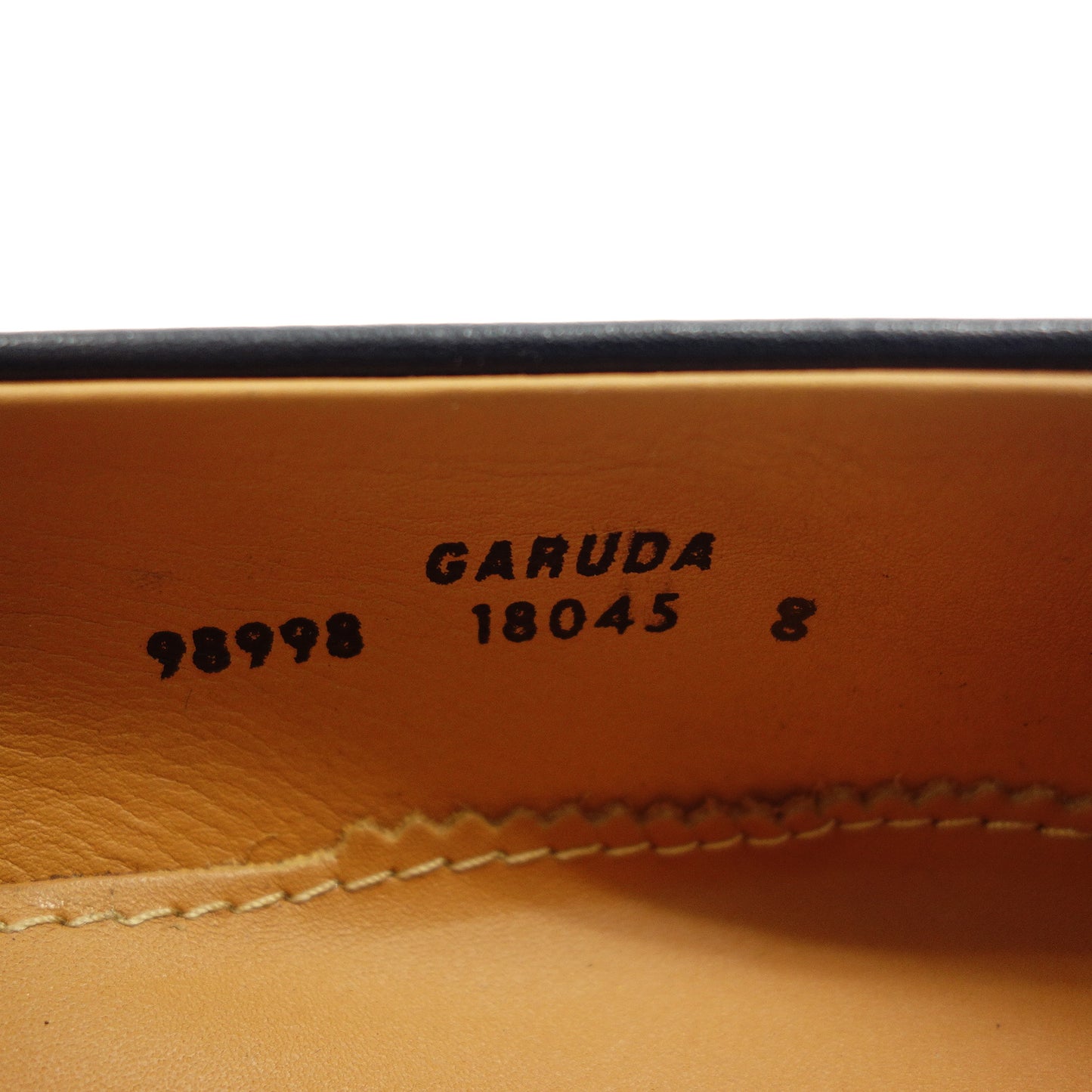 【Jalan Sriwijaya】ジャランスリワヤ 98998 ガルーダ コインローファー カーフ ブラック サイズ 8 Garuda
