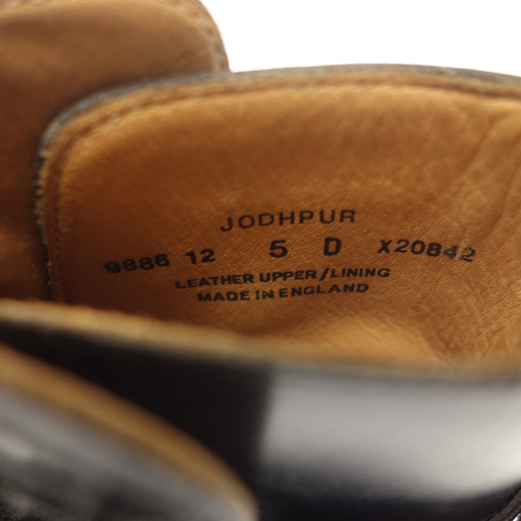 【CROCKETT&JONES】クロケット&ジョーンズ JODHPUR ジョッパーブーツ カーフ ブラック レディース UK5D