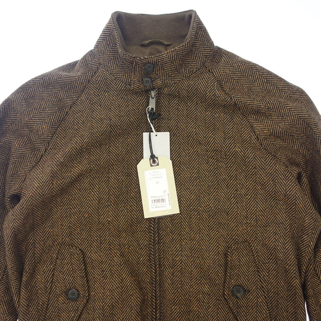 【BARACUTA】バラクータ ハリントンジャケット G9 オーセンティックフィット ヘリンボーン ブラウン サイズ 38