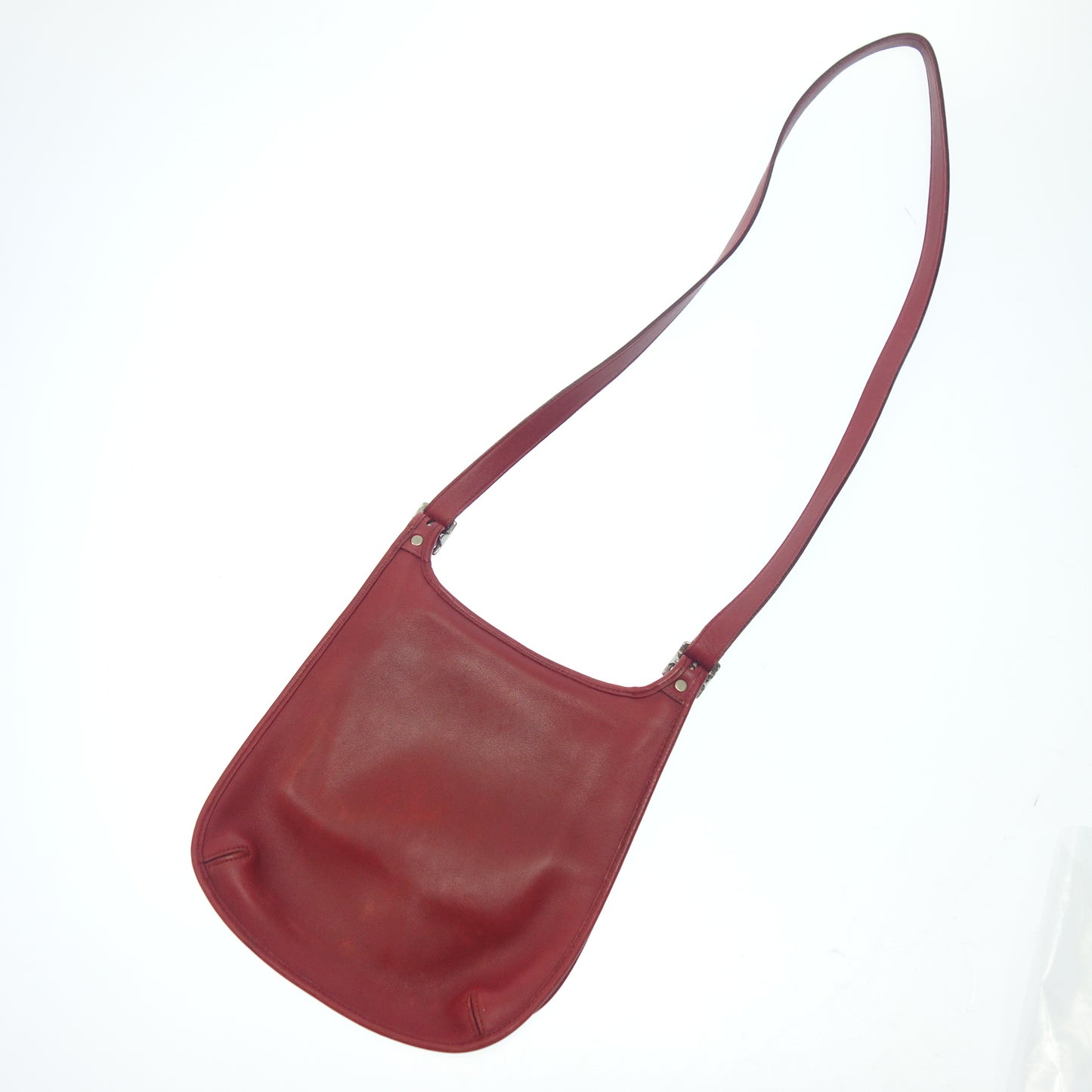 【COACH】オールド コーチ レザーショルダーバッグ USA製 レッド