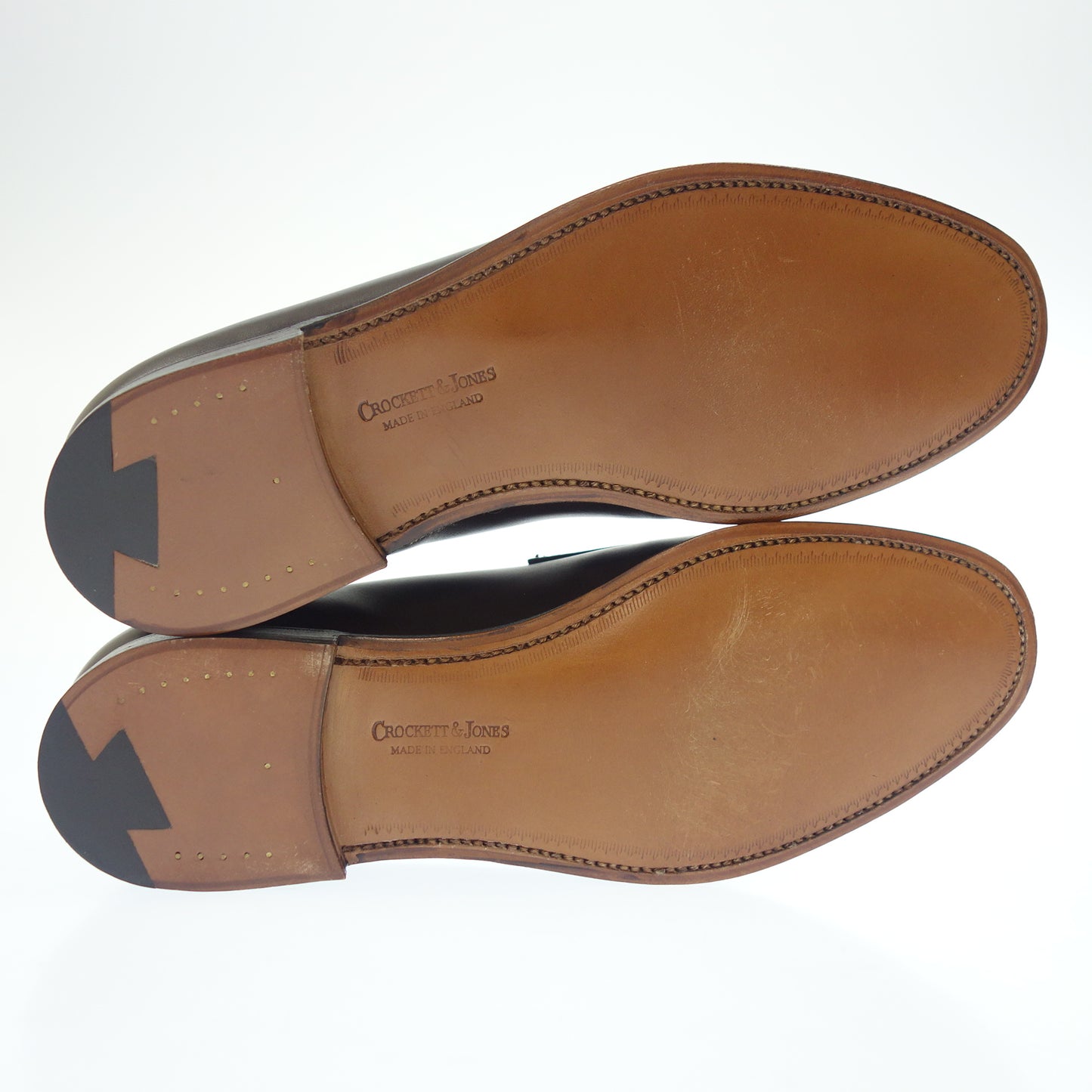 【CROCKETT&JONES】クロケット&ジョーンズ BOSTON2 コインローファー カーフ ブラウン サイズ UK8E 376ラスト