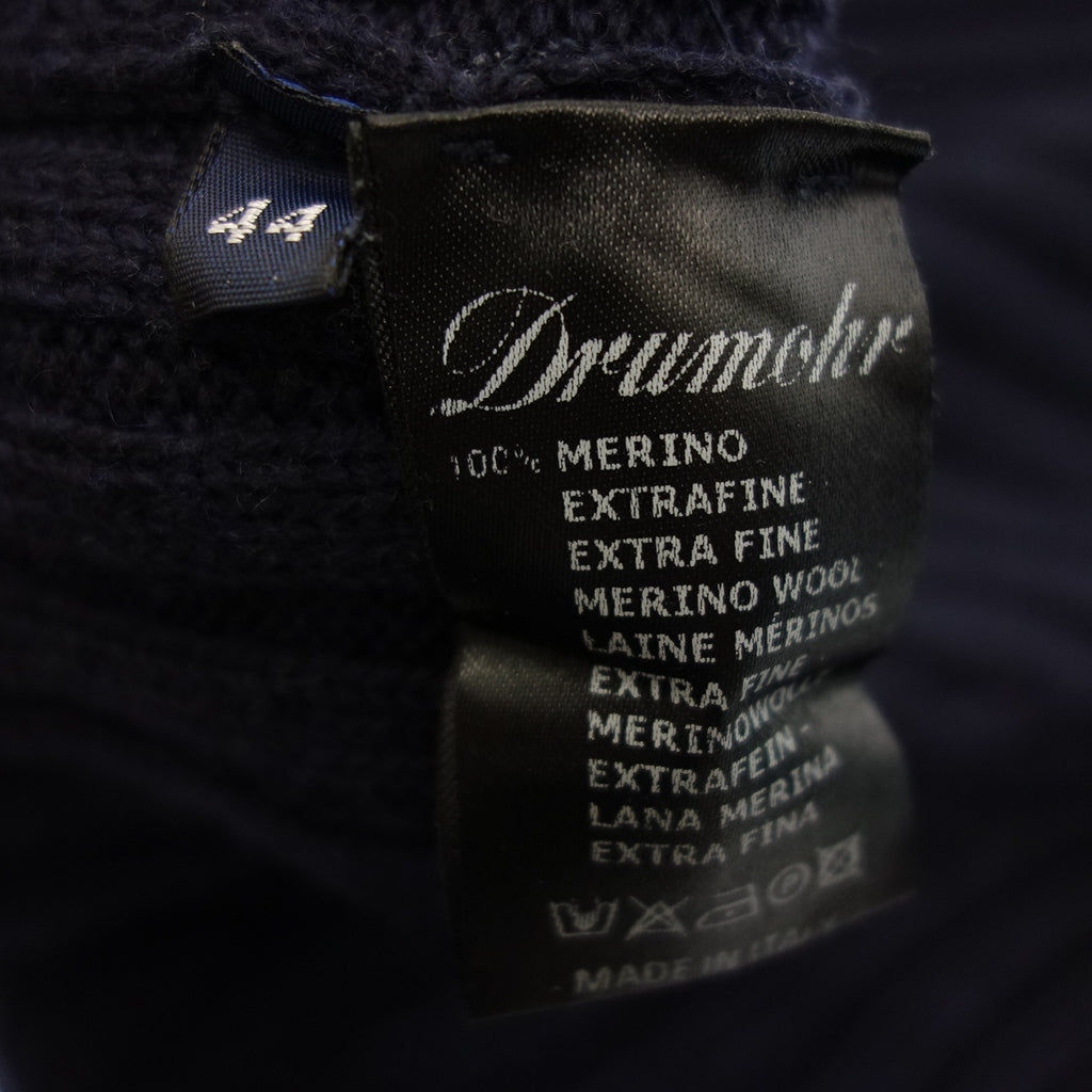 【DRUMOHR×BEAMS F】ドルモア ビームス別注 リブ タートルネックニット ネイビー サイズ44