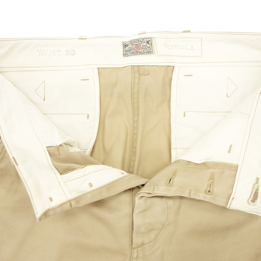 【BUZZ RICKSON'S×fennica】バズリクソンズ フェニカ別注 USARMYチノ fennica Khaki シンチバック ベージュ サイズ28