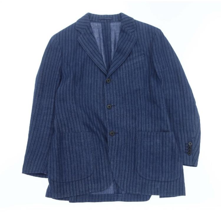 【LARDINI】ラルディーニ 3Bジャケット ストライプ ネイビー 50