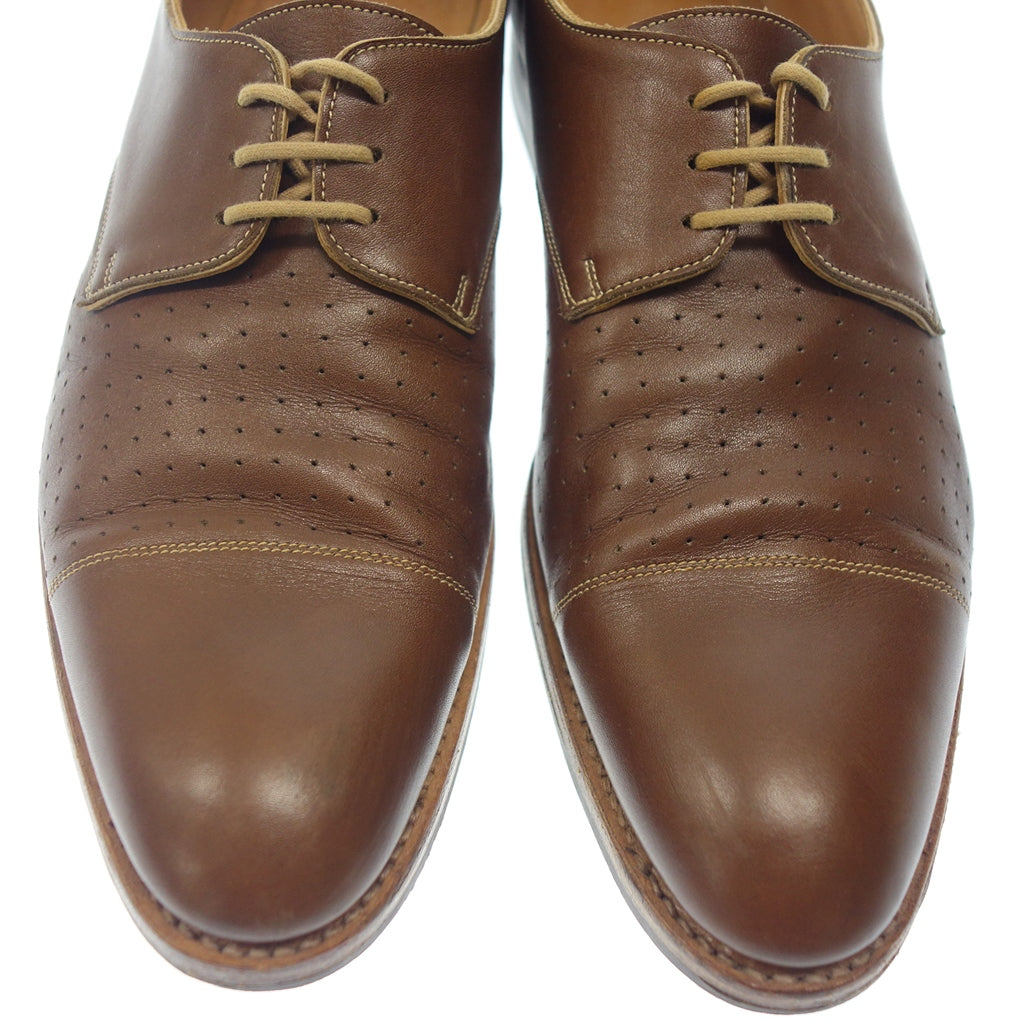 【JOHN LOBB】ジョンロブ EVERDON 外羽根 パンチング加工 レザーシューズ カーフ ブラウン サイズ UK9E ラスト