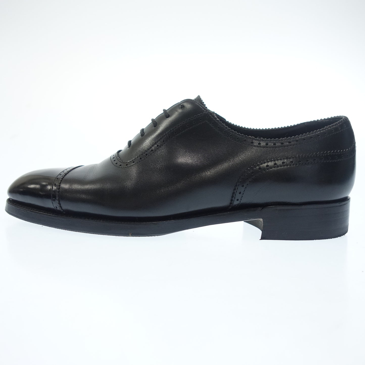 【EDWARDGREEN】エドワードグリーン LICHFIELD パンチドキャップ ブラック サイズ UK7D 82ラスト