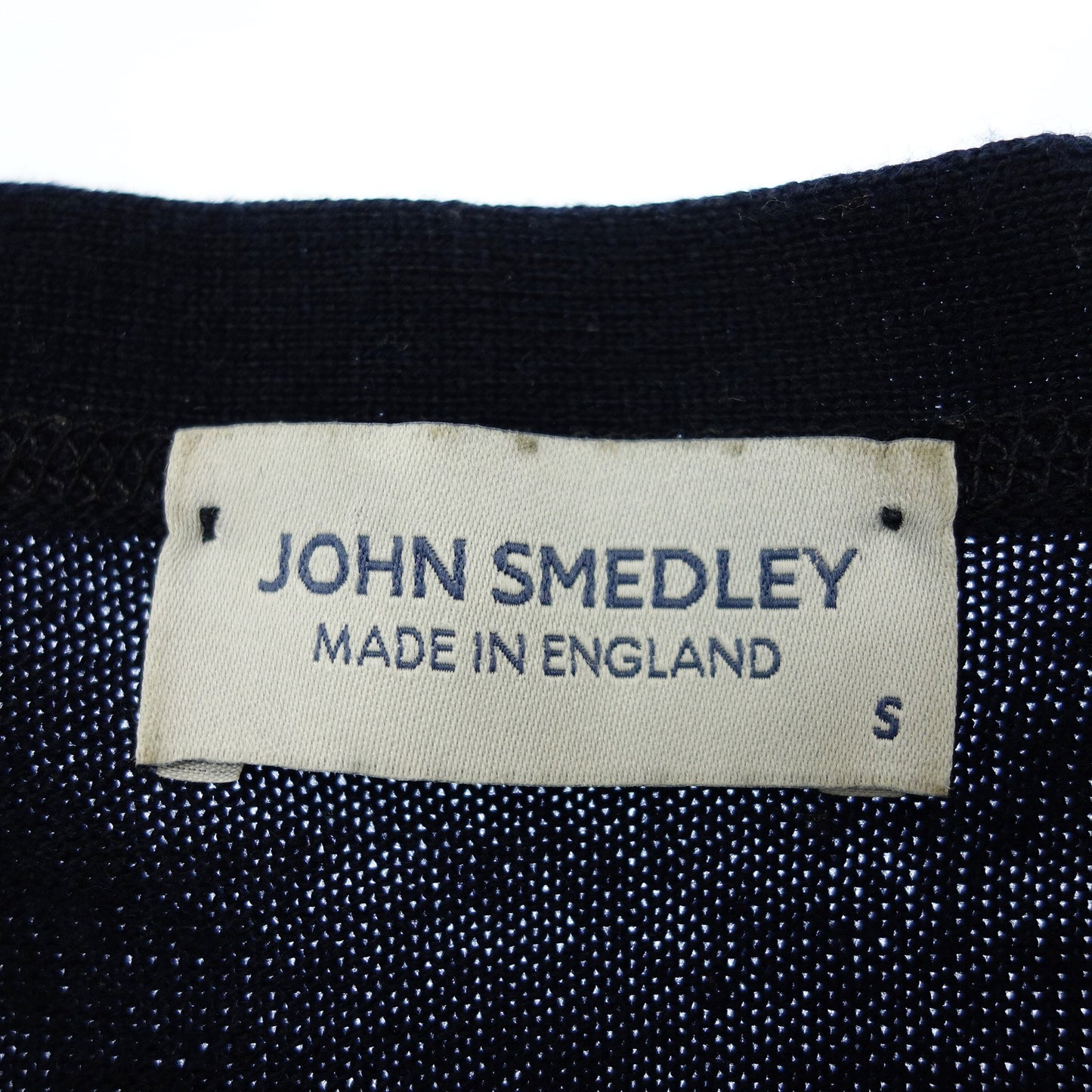 【JOHN SMEDLEY】ジョンスメドレー メリノウール カーディガン ネイビー サイズ S