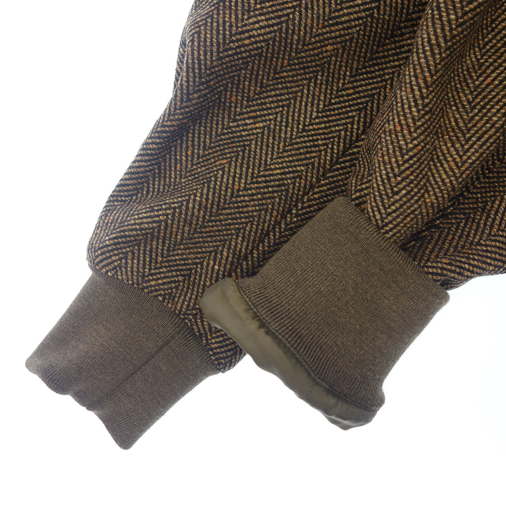 【BARACUTA】バラクータ ハリントンジャケット G9 オーセンティックフィット ヘリンボーン ブラウン サイズ 38