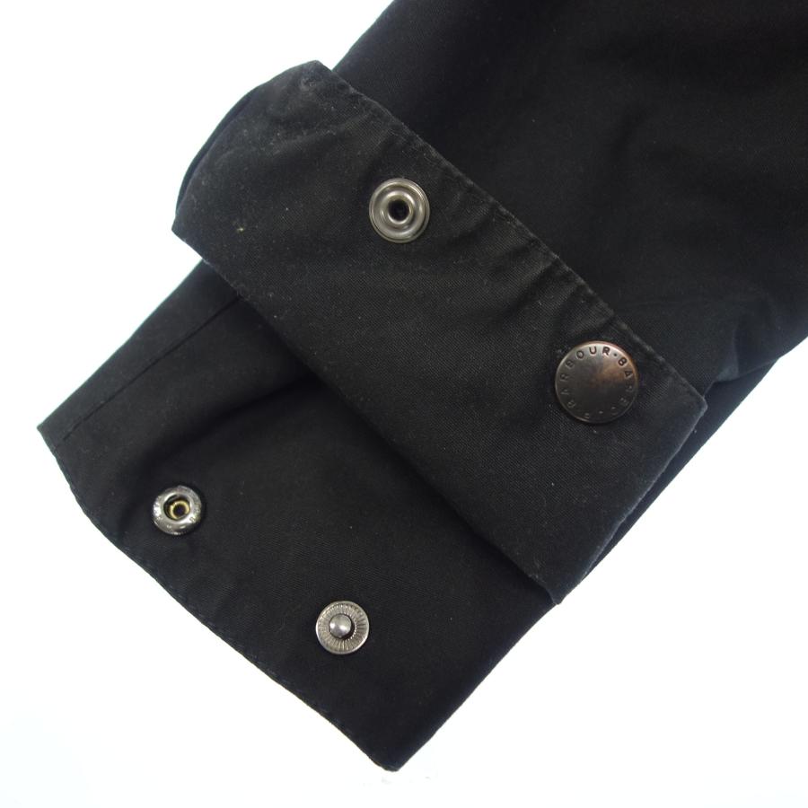 【Barbour】バブアー オイルドジャケット フーディ ブラック 38