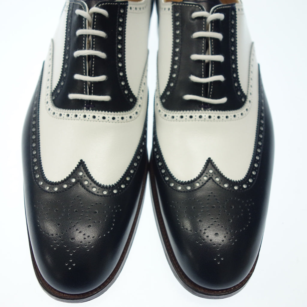 【CROCKETT&JONES】クロケット&ジョーンズ GUILDFORD2 フルブローグ コンビシューズ ネイビー×ホワイト サイズ UK8.5E 359ラスト