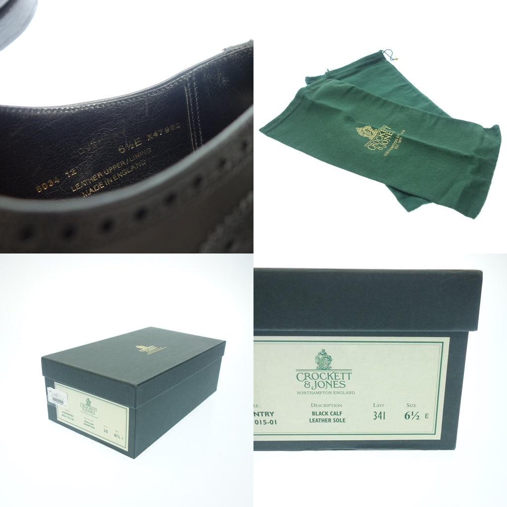 【Crockett&Jones】クロケット&ジョーンズ COVENTRY セミブローグ ブラック サイズ.UK6.5E