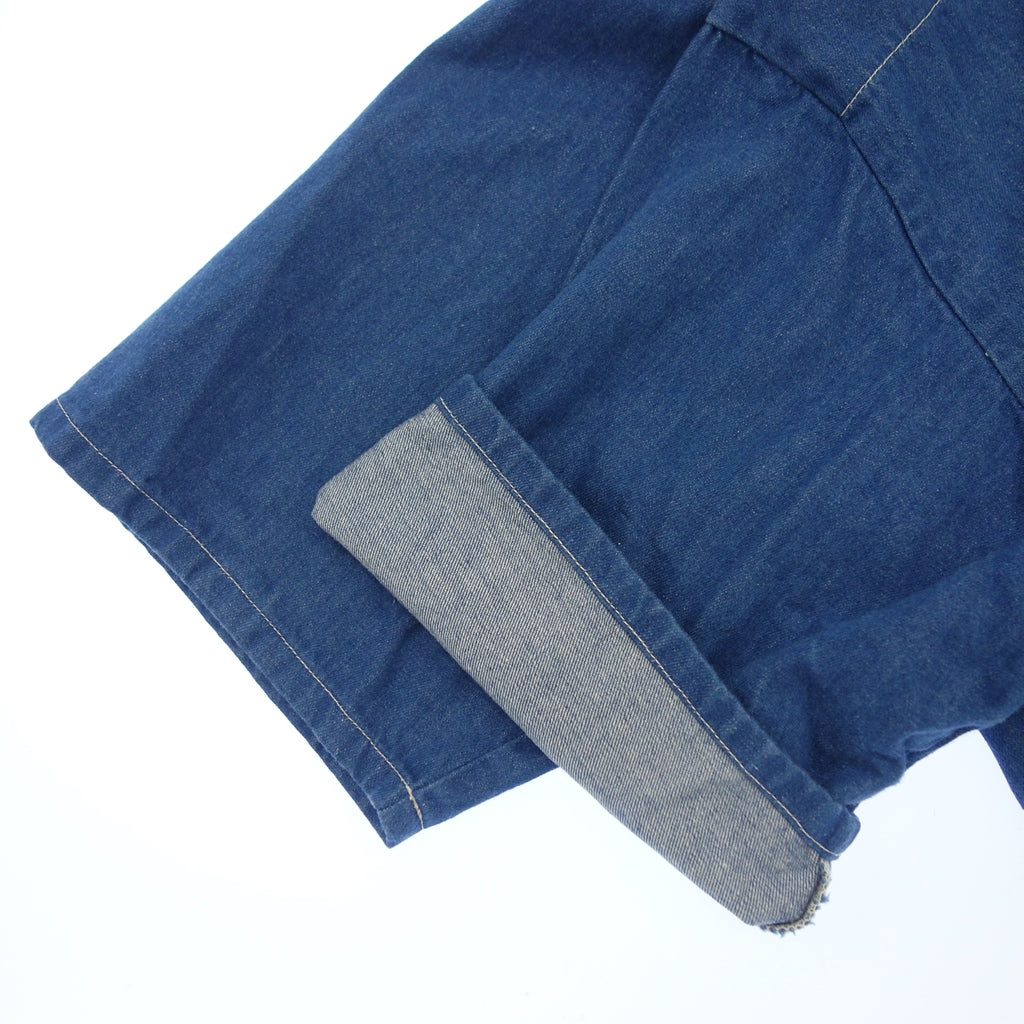 【penny's TOWNCRAFT】ペニーズ タウンクラフト 半袖シャツ デニム メンズ ブルー LARGE(40-42)