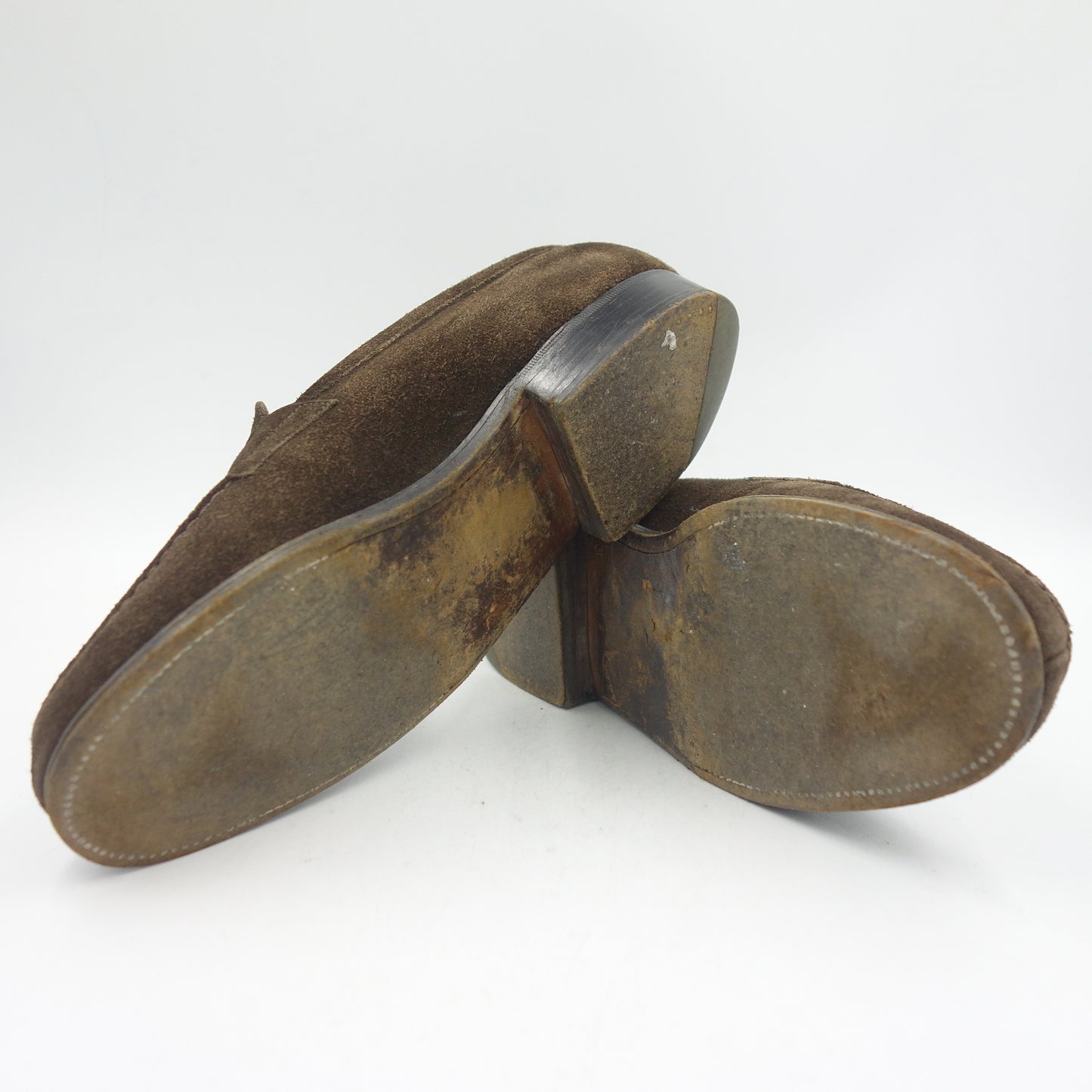 【J.M.WESTON】ジェイエムウエストン 旧ロゴ 180 シグネチャーローファー スエード ブラウン レディース 3.5D