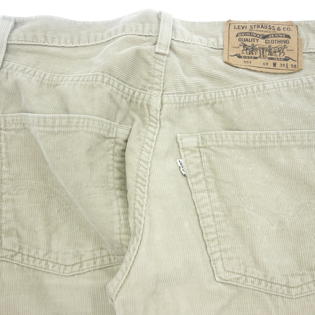 【Levi's】リーバイス 551 コーデュロイパンツ 1990年代 トルコ製 ボタン裏247 グレー サイズ W30 L32