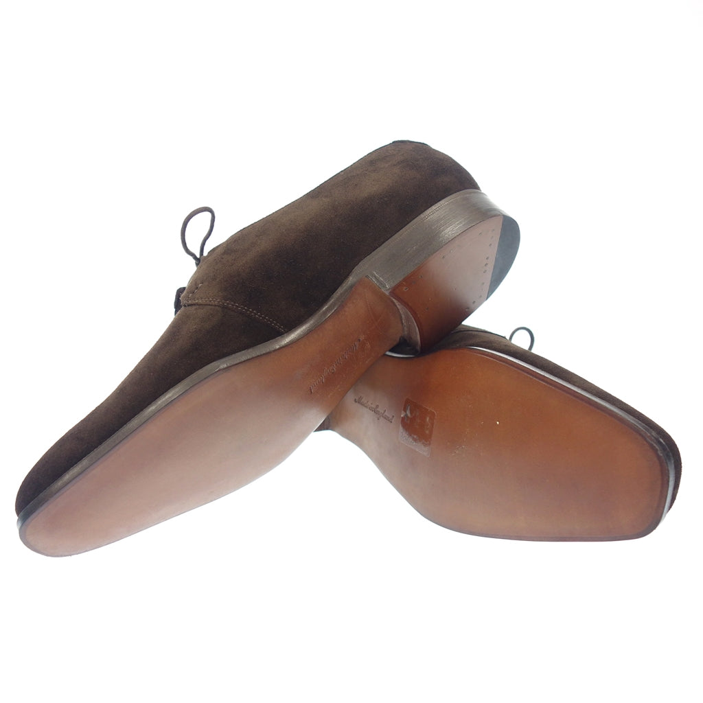 【EDWARDGREEN】エドワードグリーン EXTER スエード 2アイレットシューズ ブラウン サイズ UK7.5E 888ラスト