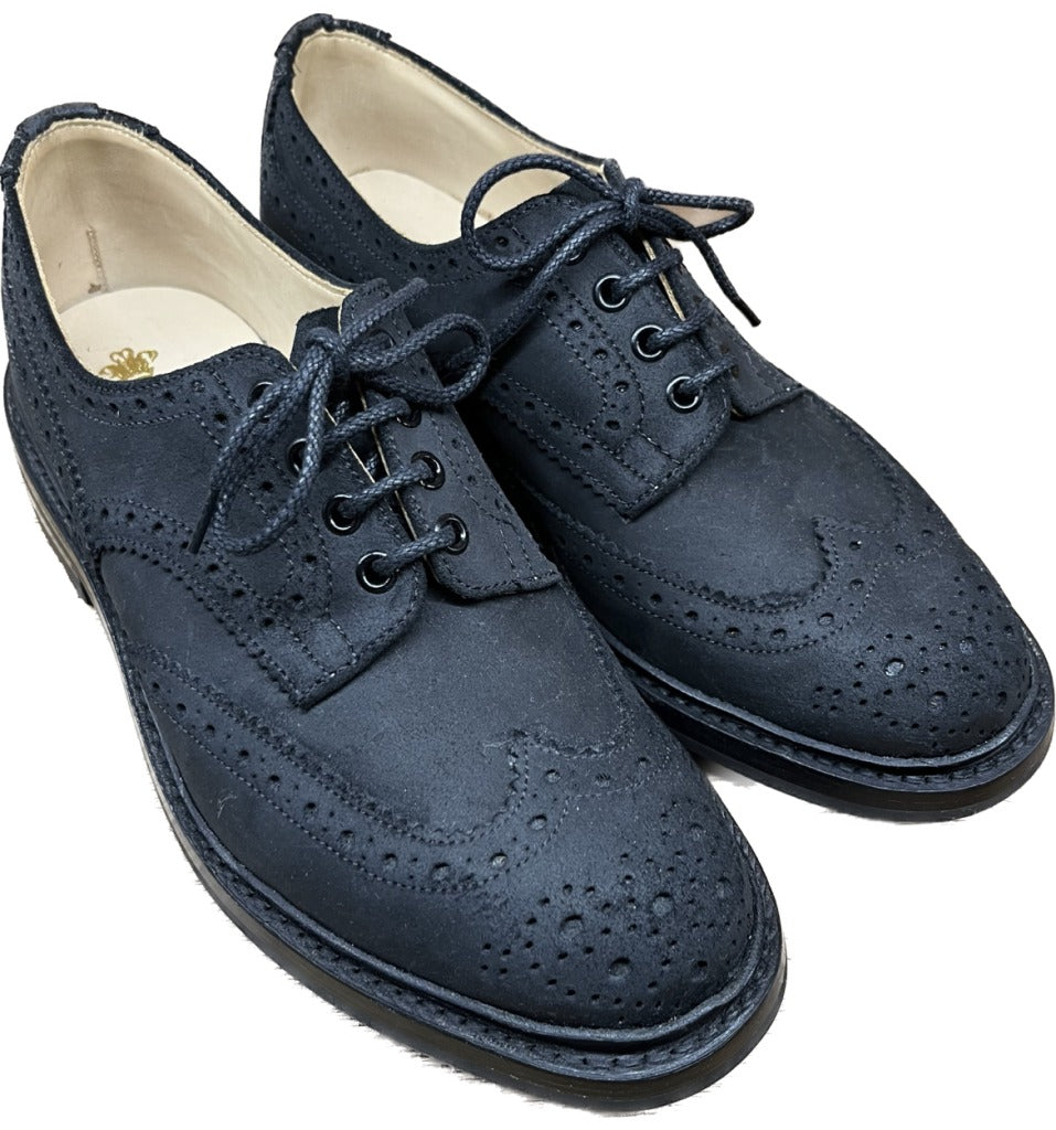 【Tricker’s】トリッカーズ M5633 BOURTON ウイングチップ スエード ワックス ブラック サイズ UK88 ラスト