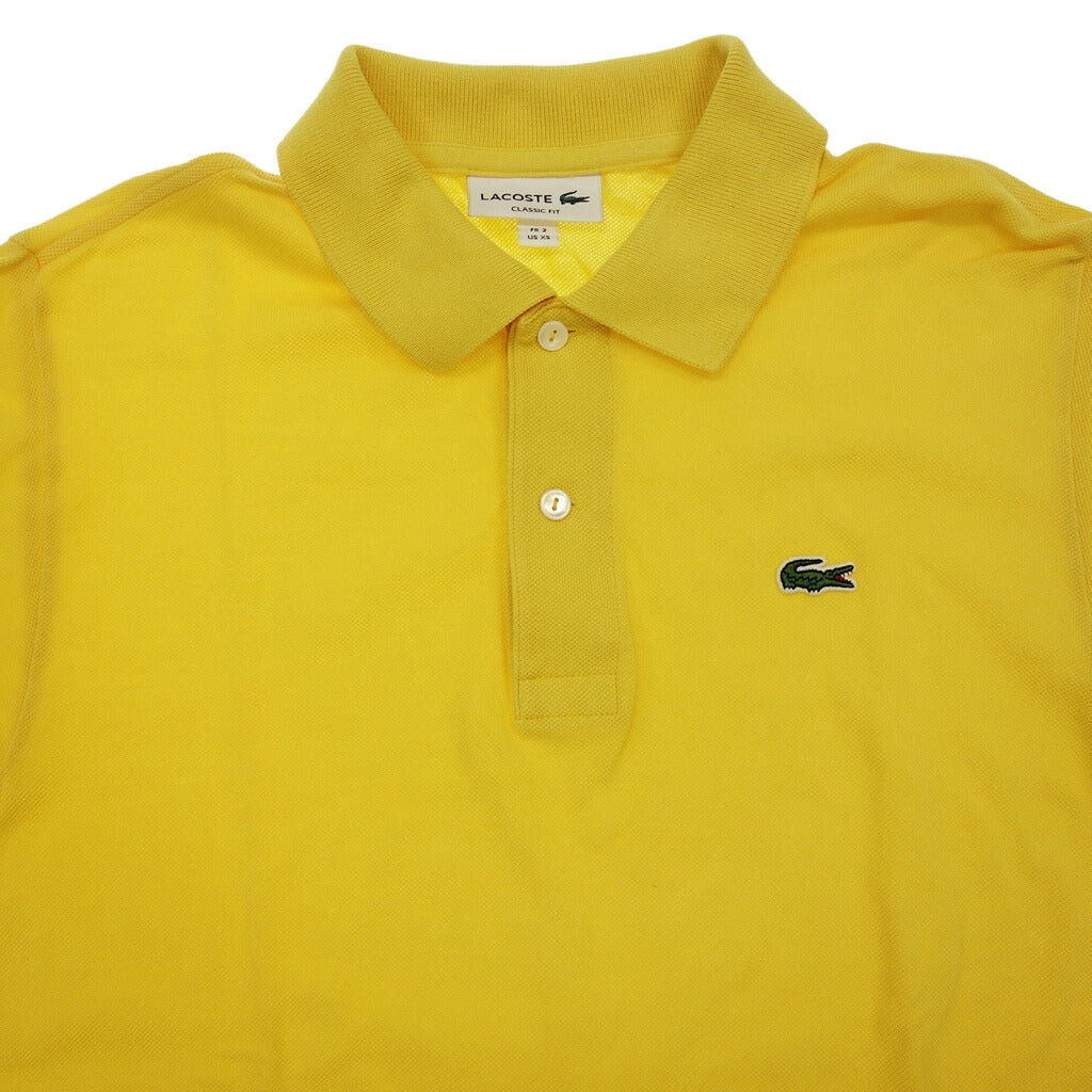 【LACOSTE】ラコステ L1212AL ポロシャツ クラシックフィット イエロー サイズXS