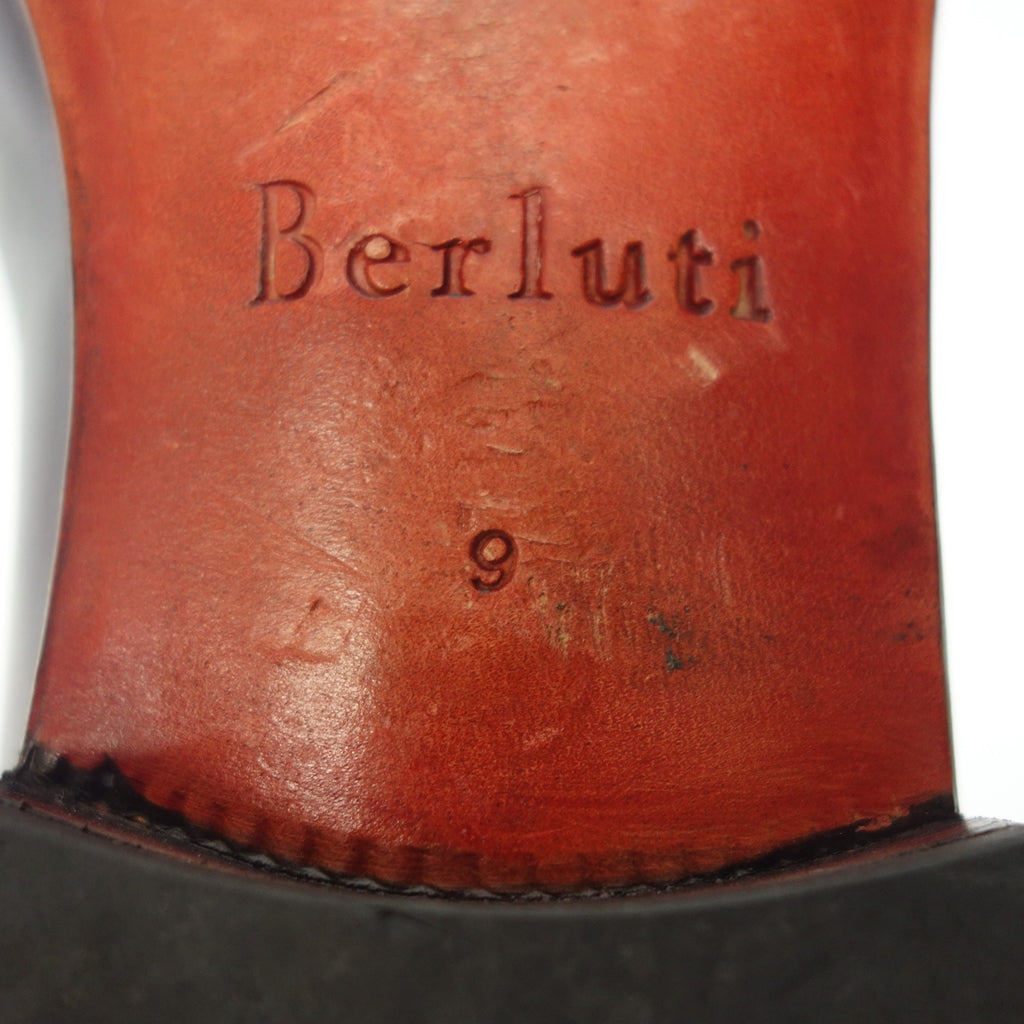 【Berluti】ベルルッティ カーシヴ ガレ スリッポン カーフ グリーン系 サイズ9