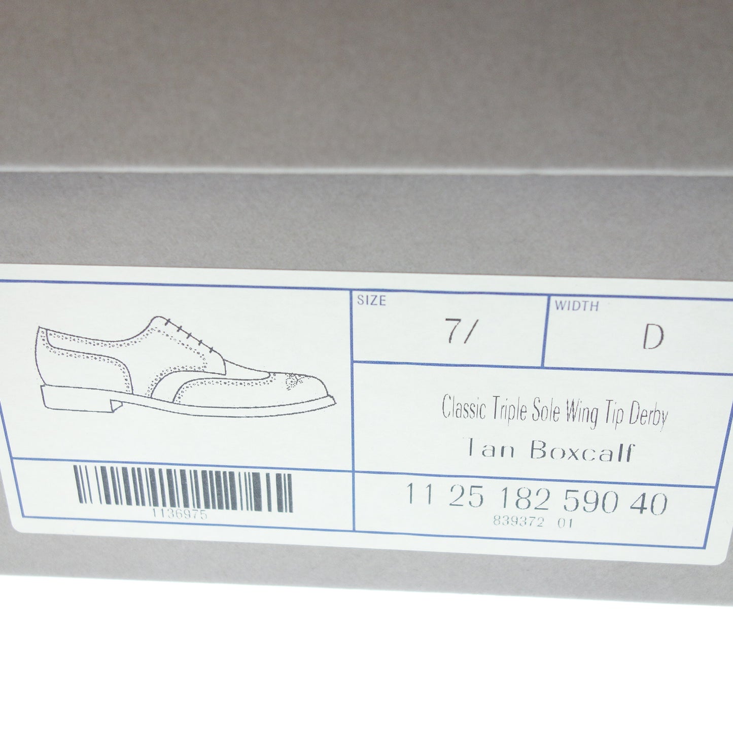 【J.M.WESTON】ジェイエムウエストン 590 トリプルソールダービー ウイングチップ カーフ ブラウン サイズ 7.5D