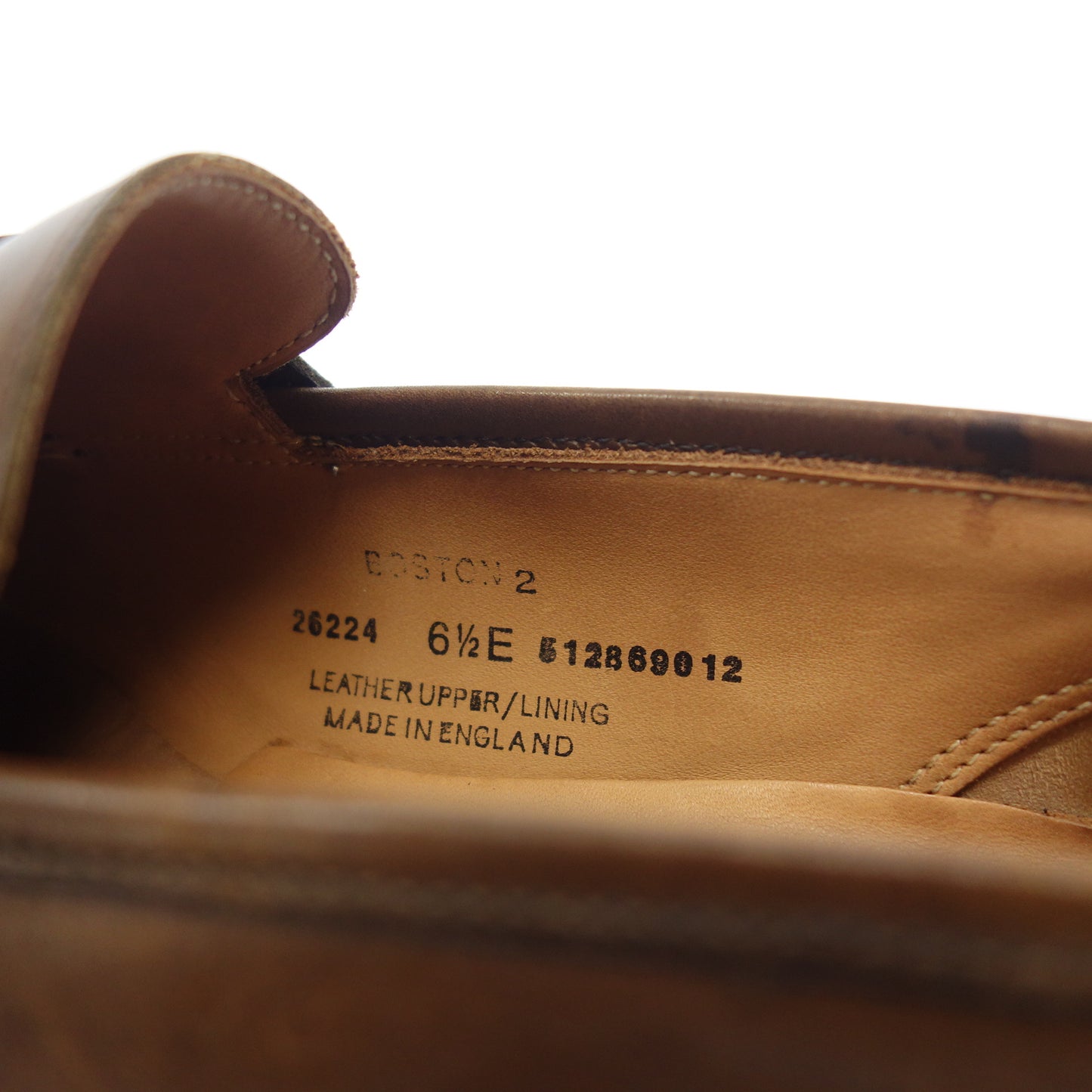 【CROCKETT&JONES】クロケット&ジョーンズ BOSTON2 コインローファー カーフ ブラウン UK6.5E