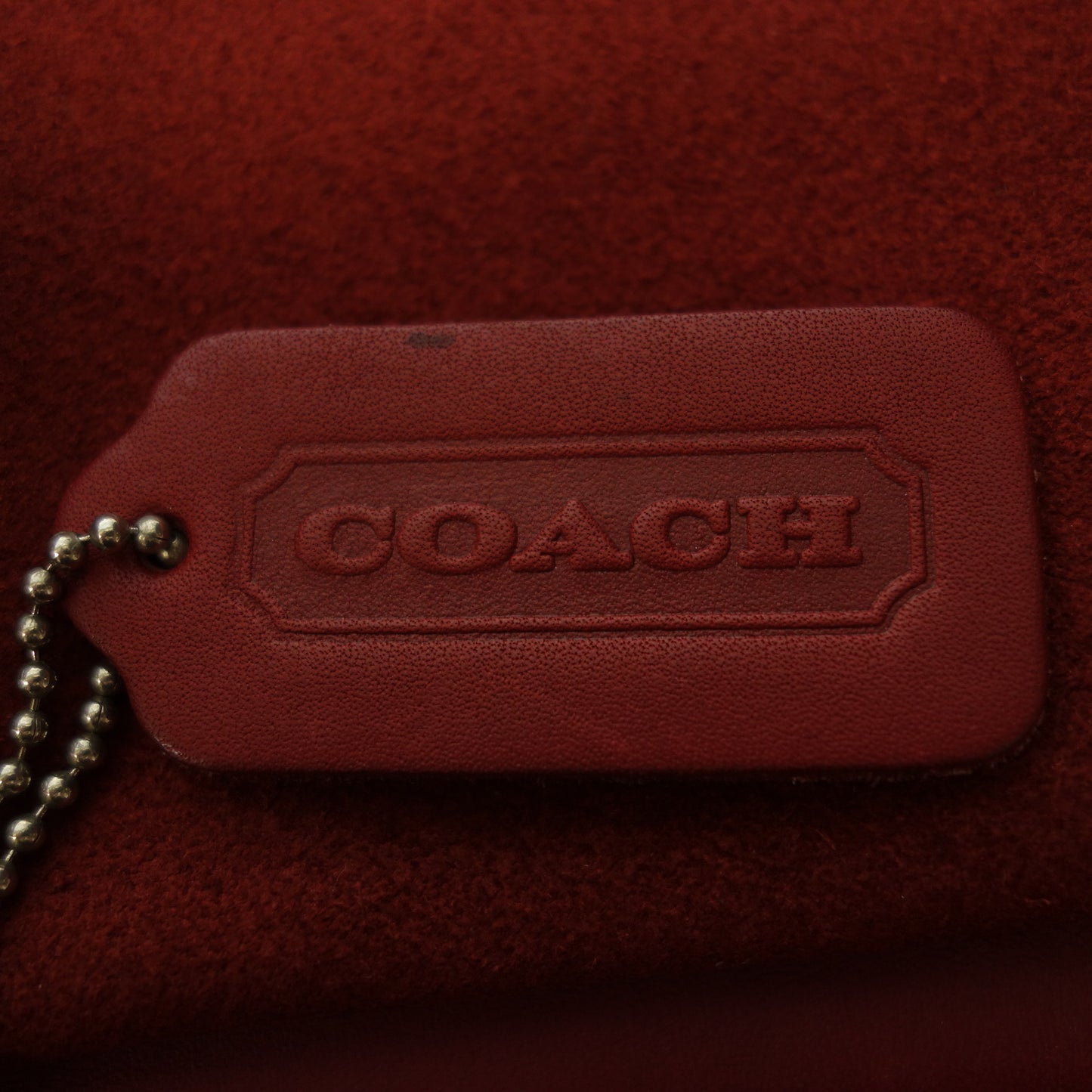 【COACH】オールド コーチ レザーショルダーバッグ USA製 レッド