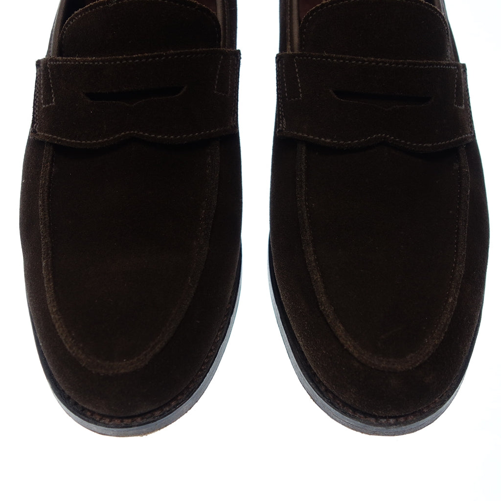 【CROCKETT&JONES】クロケット&ジョーンズ RICHMOND コインローファー スエード ブラウン サイズ UK6.5E