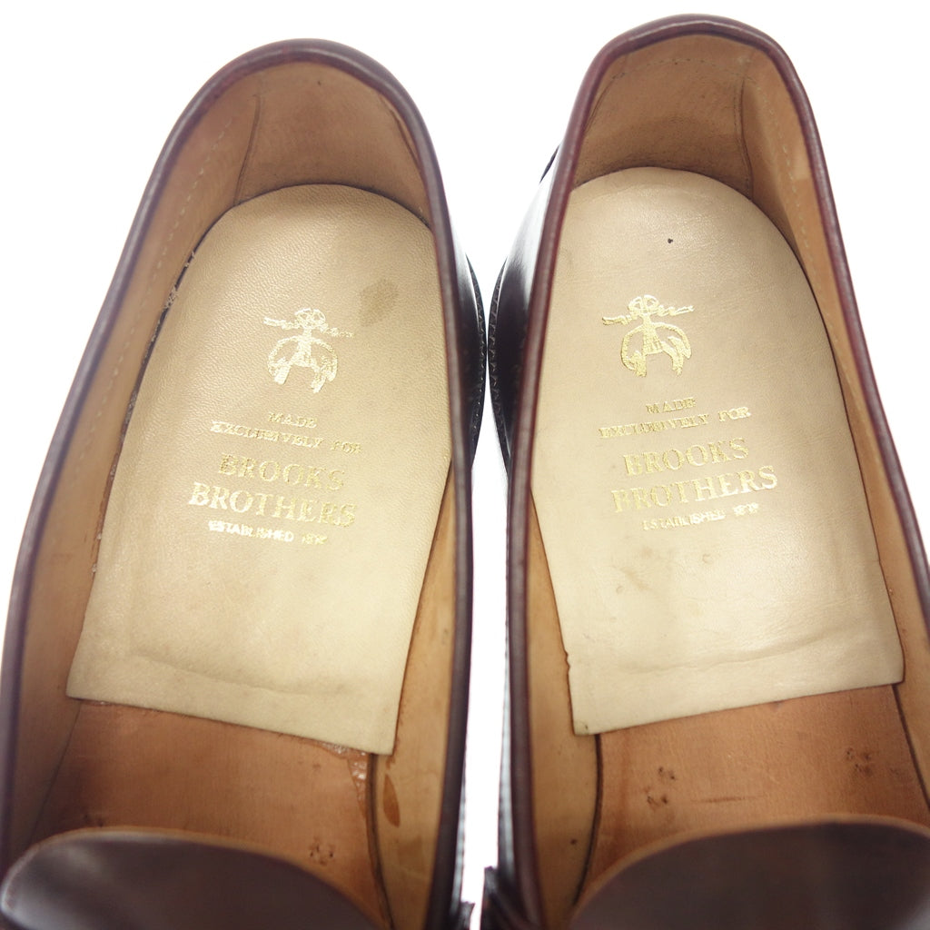 【BROOKS BROTHERS】ブルックスブラザーズ リーガル製 20312 アンライニング コインローファー コードバン バーガンディ サイズ US7相当 ラスト