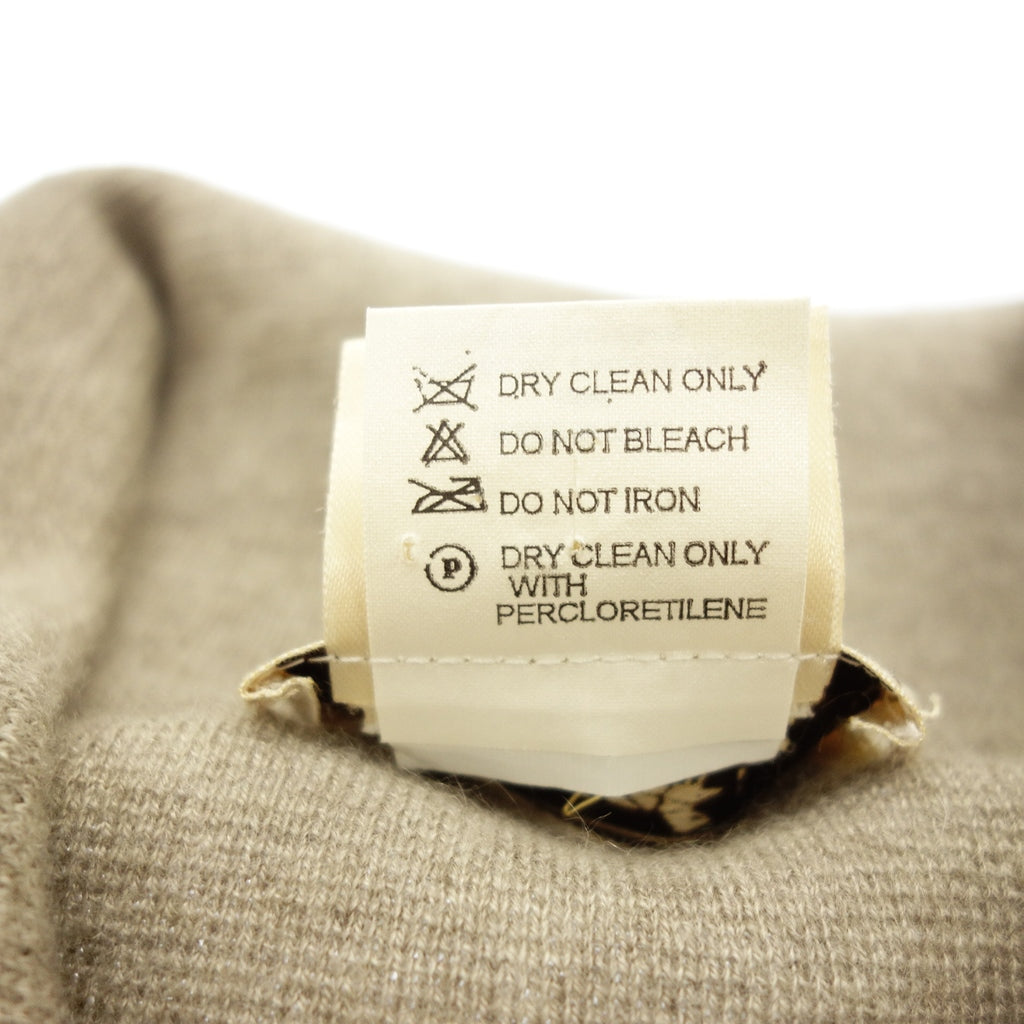 【HERMES】エルメス カシミヤ ロングスリーブニットポロ ベージュ サイズ L