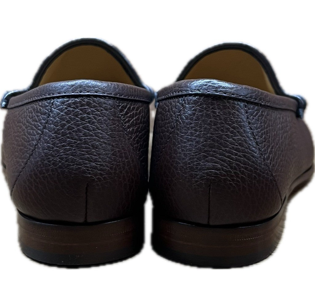 【GUCCI】グッチ 367762 ビットローファー シボレザー ブラウン サイズ6.5
