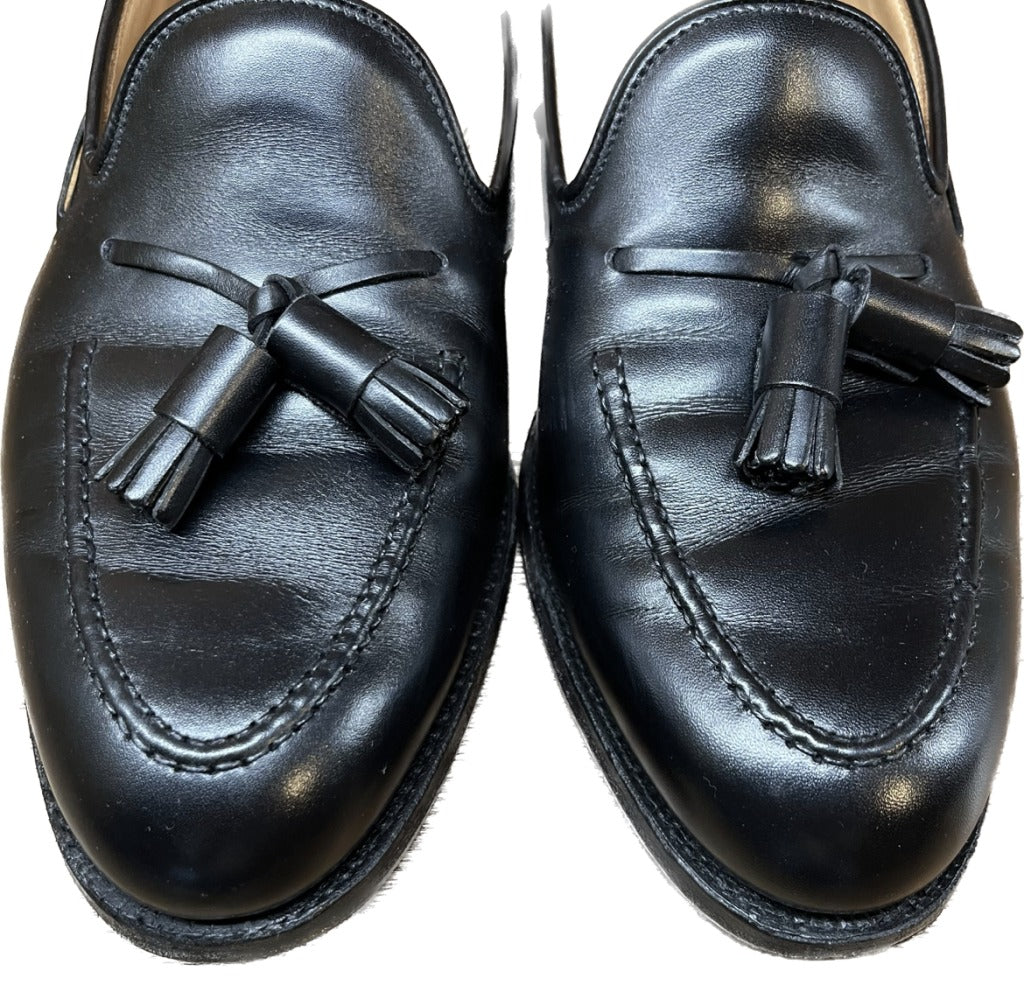 【CROCKETT&JONES】クロケット&ジョーンズ CAVENDISH3 タッセルローファー カーフ ブラック サイズ UK9E