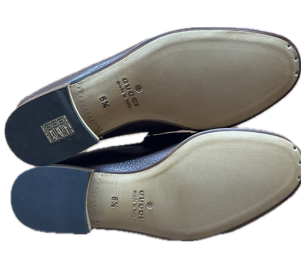 【GUCCI】グッチ 367762 ビットローファー シボレザー ブラウン サイズ6.5