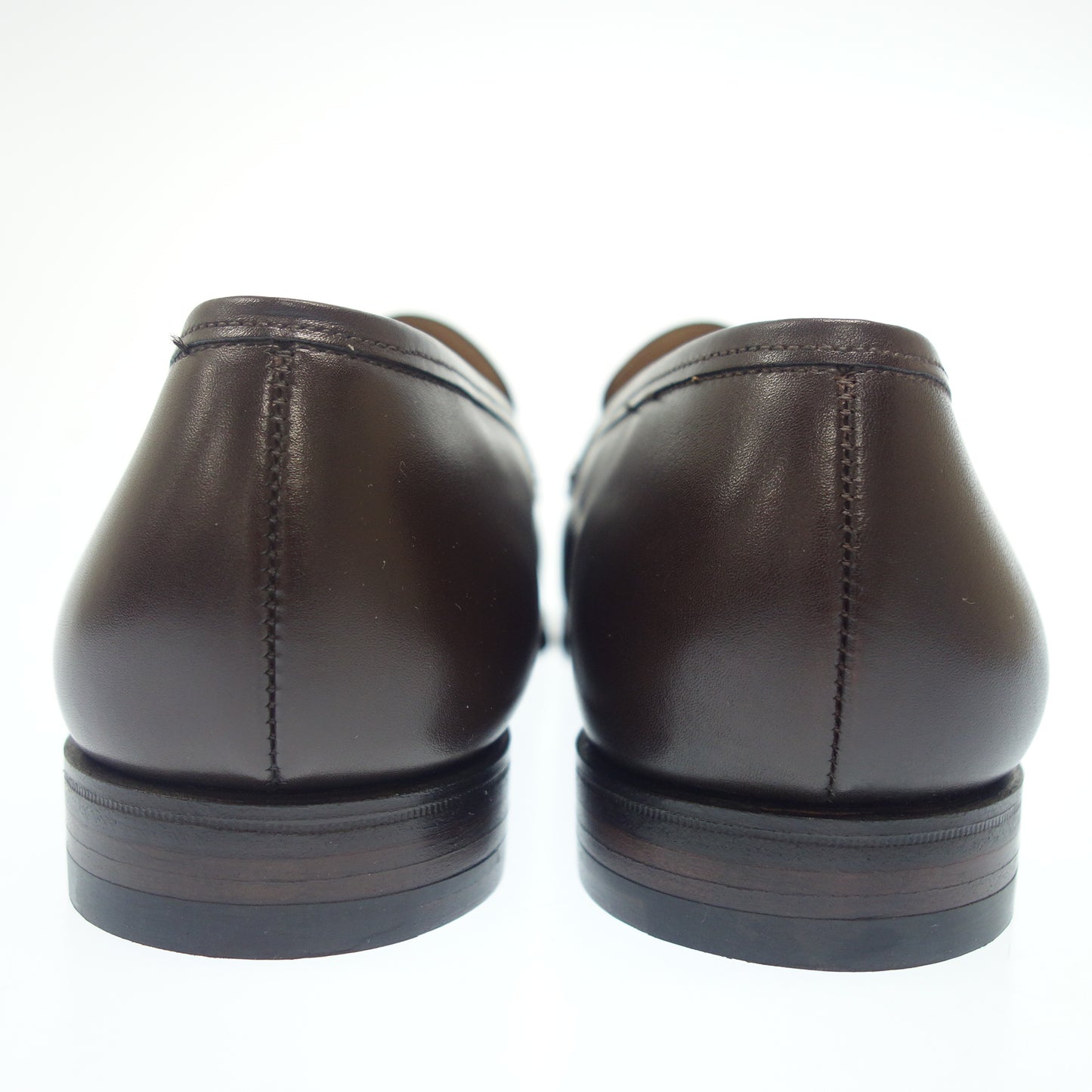 【CROCKETT&JONES】クロケット&ジョーンズ BOSTON2 コインローファー カーフ ブラウン サイズ UK8E 376ラスト