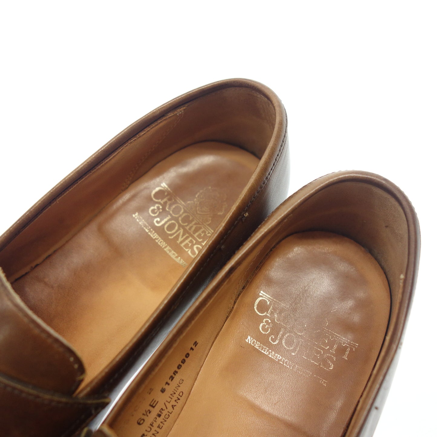 【CROCKETT&JONES】クロケット&ジョーンズ BOSTON2 コインローファー カーフ ブラウン UK6.5E