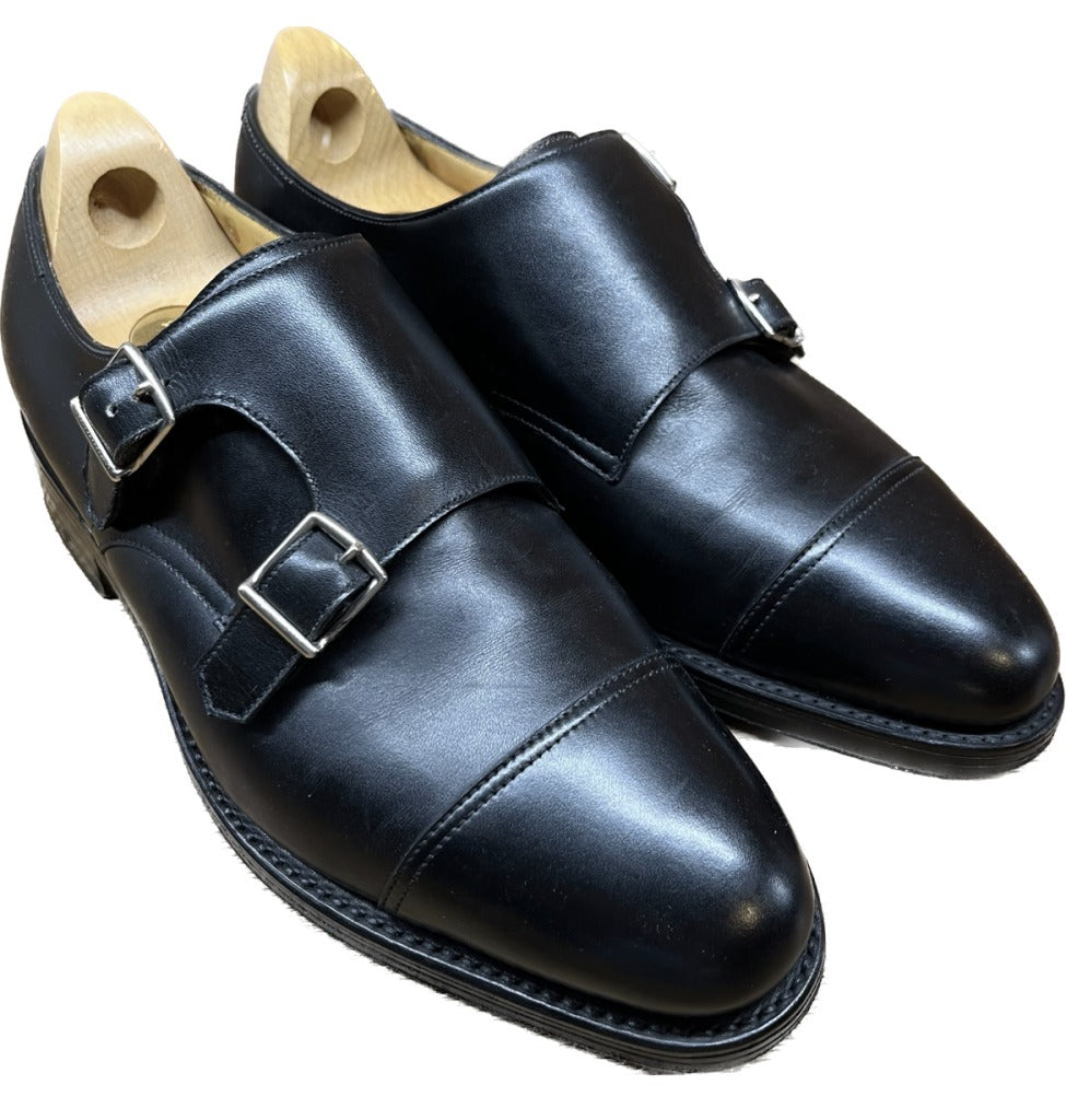 SALE半額 JOHNLOBB WILLIAM ウィリアム ブラックカーフ 5.5E - メンズ