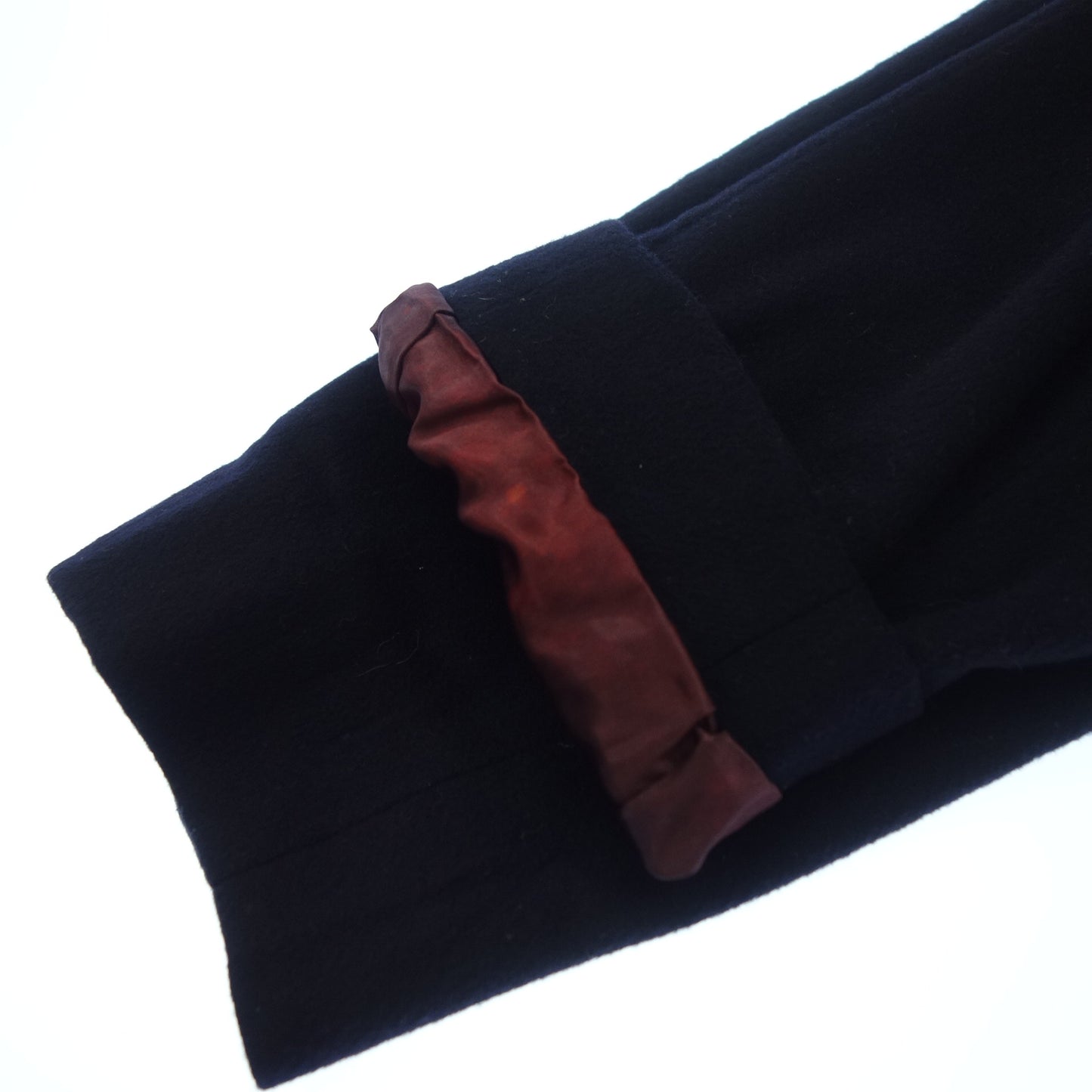 【Aquascutum】アクアスキュータム ベルテッドバルカラーコート カシミヤ100% イギリス製 ネイビー レディース Vintage