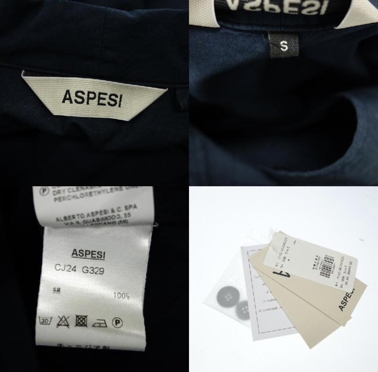 【ASPESI】アスペジ 4ポケット シャツジャケット ネイビー S