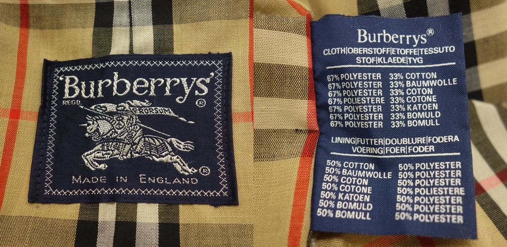 【Burberry’s】バーバリー 80年代 イングランド製 バルカラーコート ベージュ レディース サイズ不明