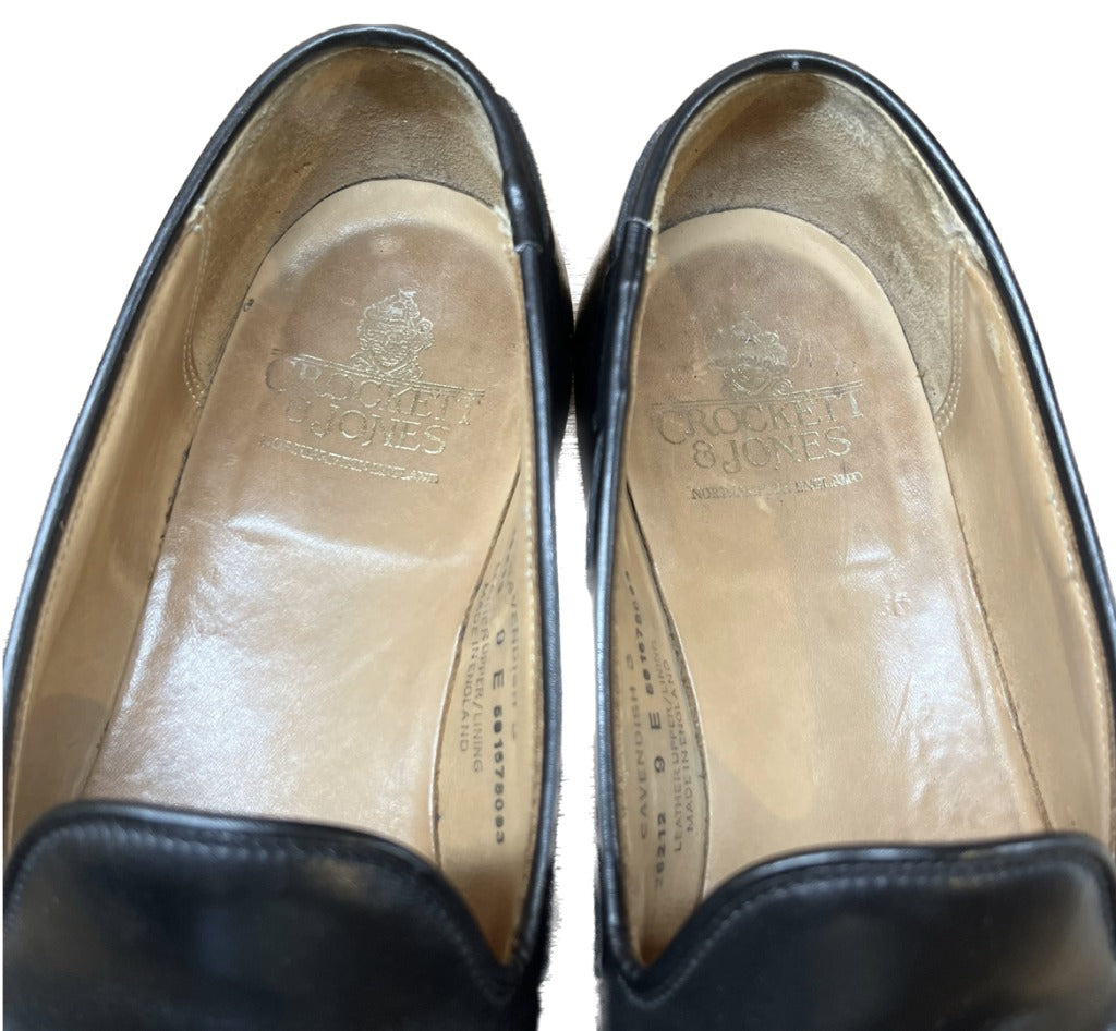 【CROCKETT&JONES】クロケット&ジョーンズ CAVENDISH3 タッセルローファー カーフ ブラック サイズ UK9E