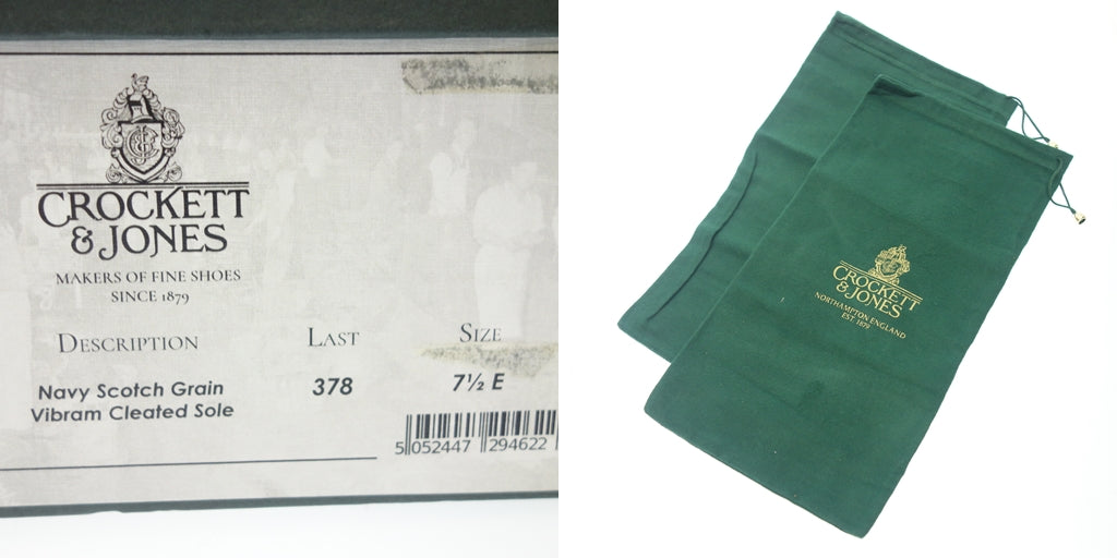 【CROCKETT&JONES】クロケット&ジョーンズ TAY3 ダブルモンク グレインレザー ネイビー サイズ UK7.5E ラスト