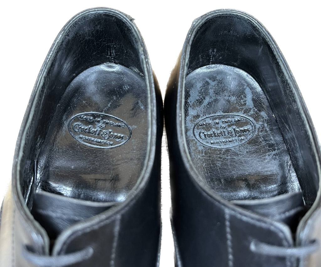 【Crockett&Jones】クロケット&ジョーンズ BELGRAVE パンチドキャップトゥ ブラック サイズ UK7E ハンドグレードライン