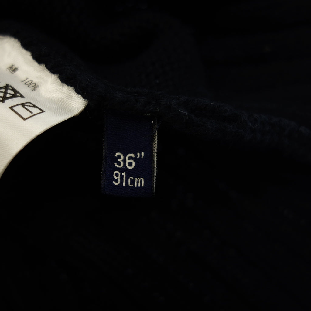 【GUERNSEY WOOLLENS】ガンジーウーレンズ フィッシャーマンセーター メンズ ネイビー サイズ36