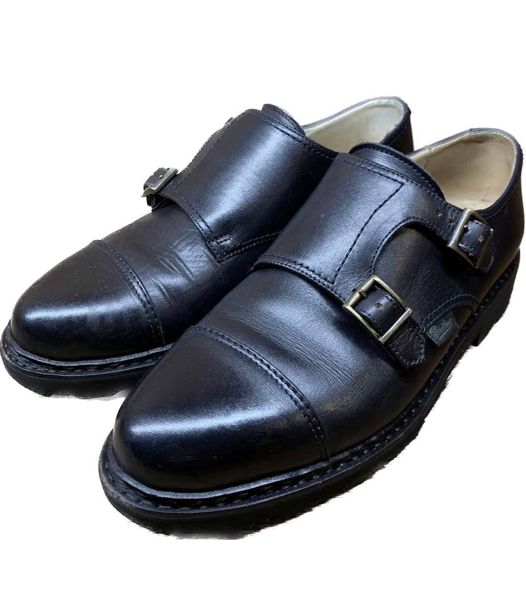 【Paraboot】パラブーツ ウィリアム ダブルモンク カーフ ブラック サイズ UK6 ラスト