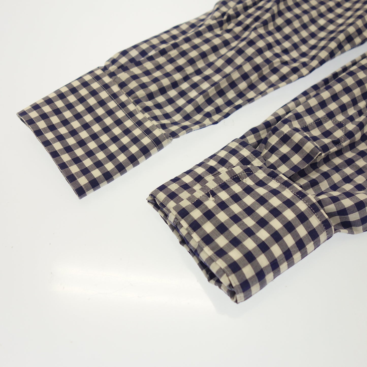 【CLEEVE of LONDON×Vermeerist BEAMS】クリーブオブロンドン バンドカラーシャツ クレリック ギンガムチェック メンズ サイズ39