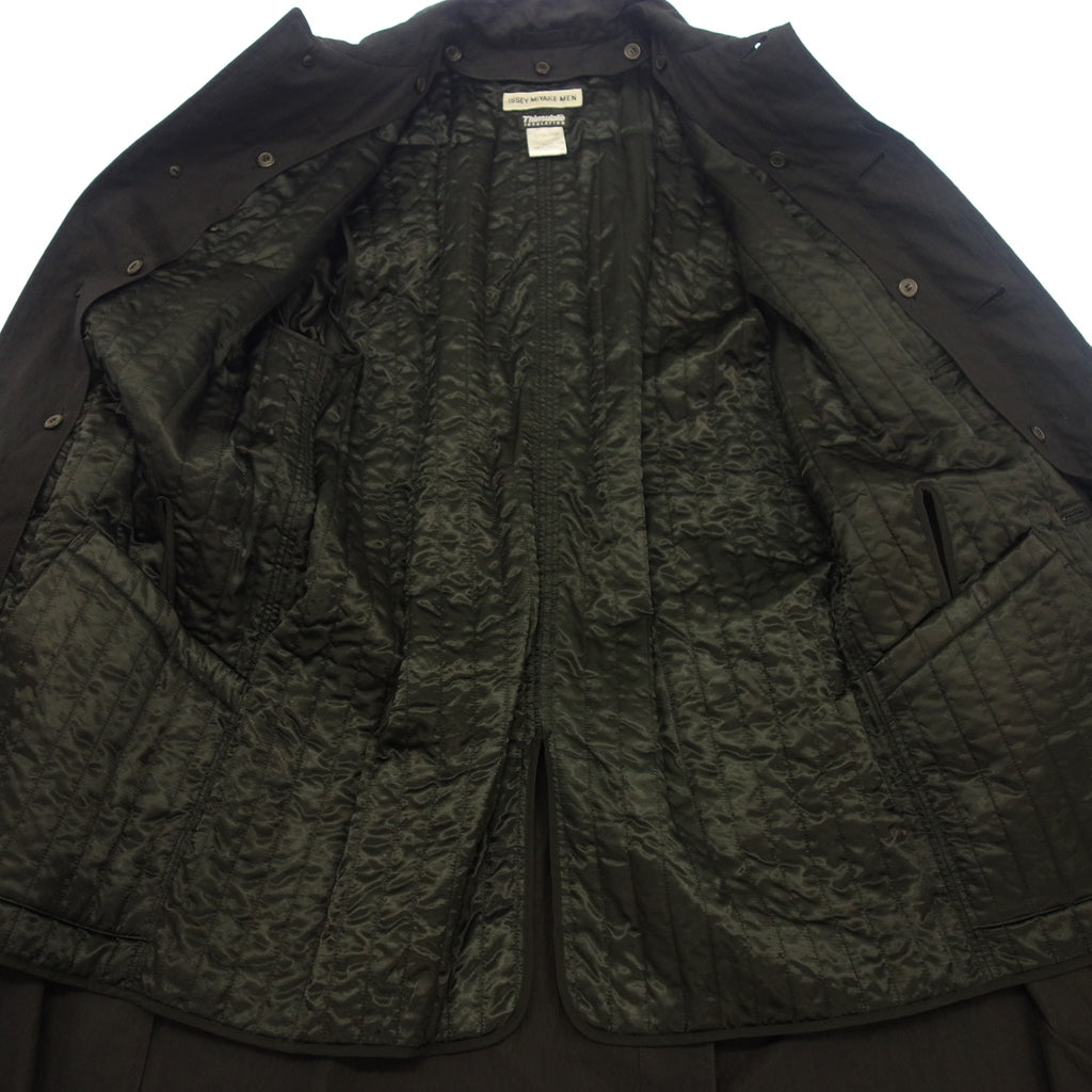 【ISSEY MIYAKE MEN】イッセイミヤケ シンサレート バルカラーコート キュプラ ネイビー サイズ M Thinsulate