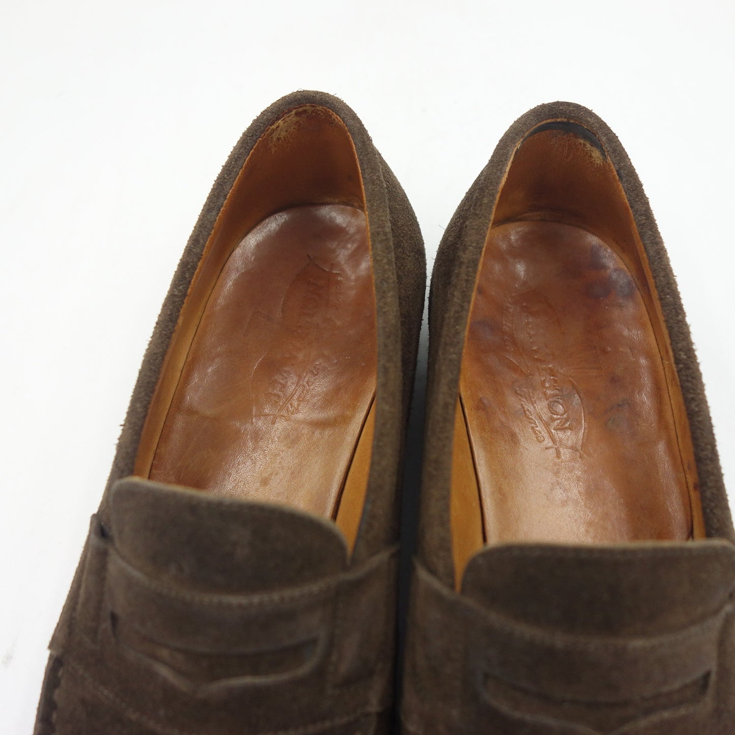 【J.M.WESTON】ジェイエムウエストン 旧ロゴ 180 シグネチャーローファー スエード ブラウン レディース 3.5D